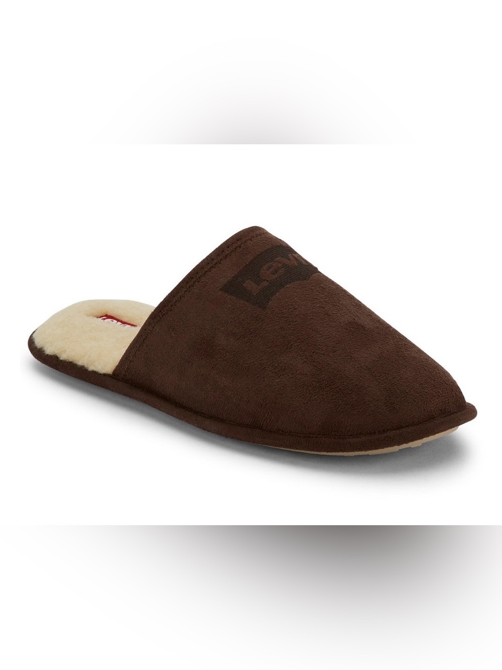 Levi's Men’s Dark Brown Suede-Look Slip-On Slippers